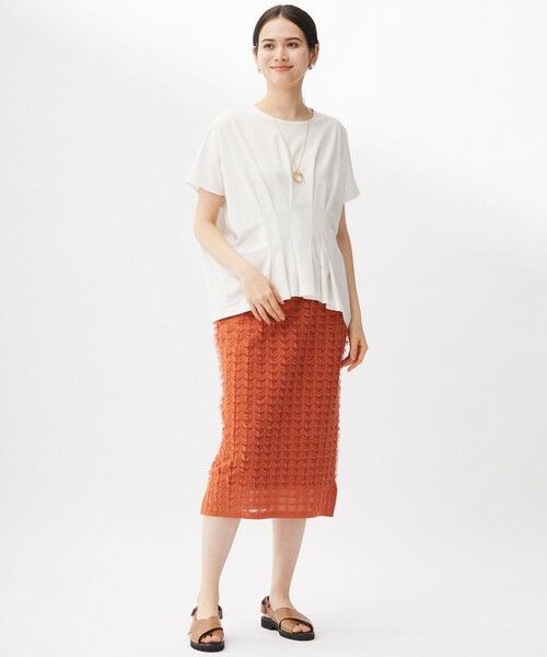 自由区 / ジユウク ミニ・ひざ丈スカート | 【セットアップ対応・洗える】シアーカットジャカード スカート | 詳細1