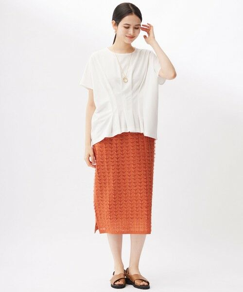 自由区 / ジユウク ミニ・ひざ丈スカート | 【セットアップ対応・洗える】シアーカットジャカード スカート | 詳細2