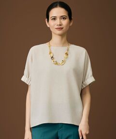 自由区 / ジユウク シャツ・ブラウス | 【人気素材・新色追加】ラスティックメッシュドルマンスリーブ Tブラウス