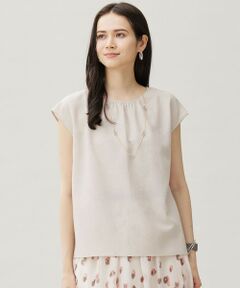 自由区 / ジユウク シャツ・ブラウス | 【洗える】ラスティックメッシュバックボウタイ ブラウス