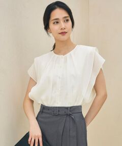 自由区 / ジユウク シャツ・ブラウス | 【カタログ掲載・接触冷感・洗える】シアーラミーローンフリル ブラウス