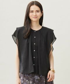 自由区 / ジユウク シャツ・ブラウス | 【カタログ掲載・接触冷感・洗える】シアーラミーローンフリル ブラウス