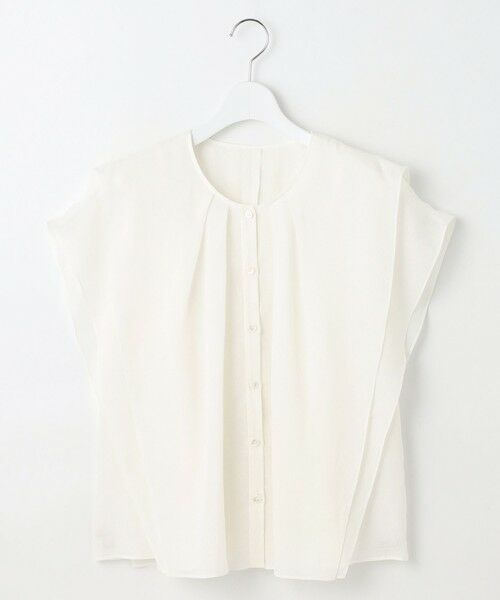 自由区 / ジユウク シャツ・ブラウス | 【カタログ掲載・接触冷感・洗える】シアーラミーローンフリル ブラウス | 詳細4