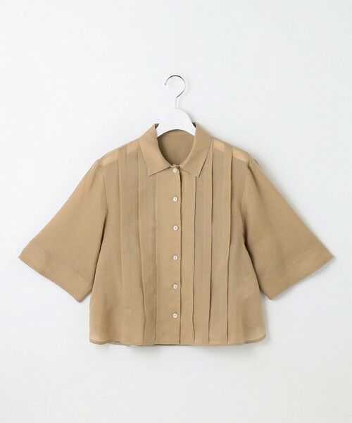 自由区 / ジユウク シャツ・ブラウス | 【カタログ掲載・接触冷感・洗える】シアーラミーローンクロップド丈 ブラウス | 詳細13