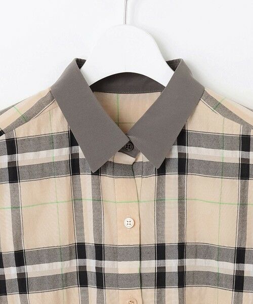 自由区 / ジユウク シャツ・ブラウス | 【洗える】シアーブライトチェック ブラウス | 詳細4