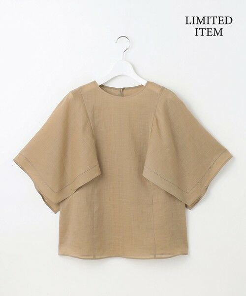 自由区 / ジユウク シャツ・ブラウス | 【WEB限定・接触冷感・洗える】シアーラミーローンイレギュラーヘムスリーブ ブラウス | 詳細3