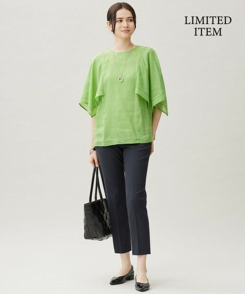 自由区 / ジユウク シャツ・ブラウス | 【WEB限定・接触冷感・洗える】シアーラミーローンイレギュラーヘムスリーブ ブラウス | 詳細6