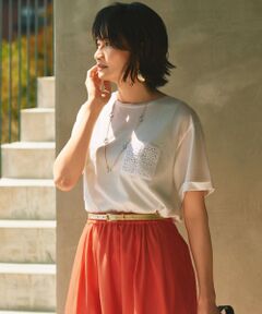 自由区 / ジユウク カットソー | 【カタログ掲載・洗える】クロッシェポケット Tシャツ