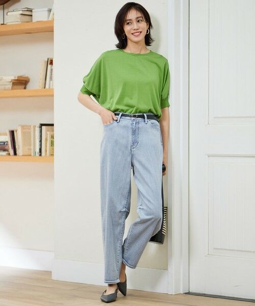 自由区 / ジユウク カットソー | 【カタログ掲載・接触冷感・UVケア・洗える】ドレーピードルマンスリーブ ニットソー | 詳細1