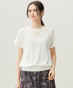 自由区 / ジユウク カットソー | 【接触冷感・UVケア・洗える】ドレーピーラグランスリーブ ニットソー