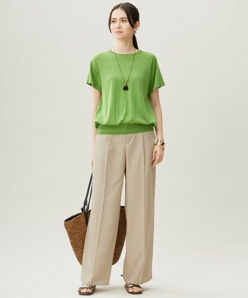 自由区 / ジユウク カットソー | 【接触冷感・UVケア・洗える】ドレーピーラグランスリーブ ニットソー | 詳細11