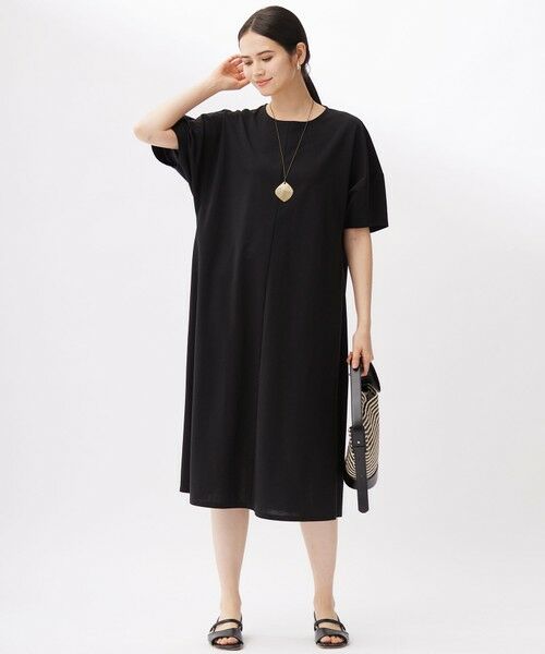 自由区 / ジユウク ロング・マキシ丈ワンピース | 【接触冷感・UVカット・吸水速乾・抗菌防臭・洗える】ハイカウントモクロディ ワンピース | 詳細12