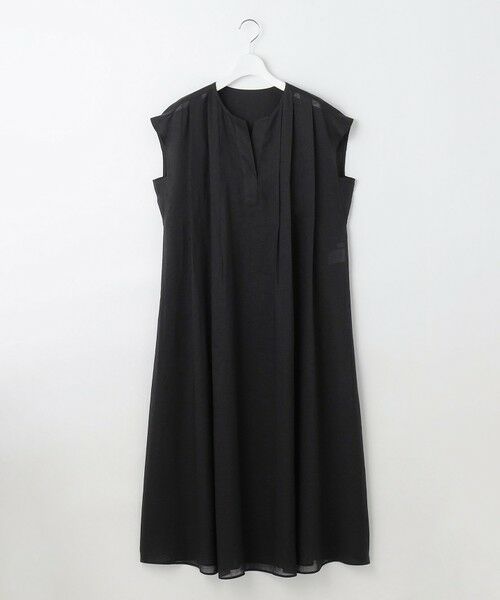 自由区 / ジユウク ロング・マキシ丈ワンピース | 【カタログ掲載・接触冷感・洗える】シアーラミーローンフレンチスリーブ ワンピース | 詳細7