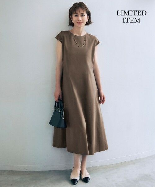 自由区 / ジユウク ロング・マキシ丈ワンピース | 【WEB限定・洗える】シアーカーデ×ジャージードレス セット | 詳細5