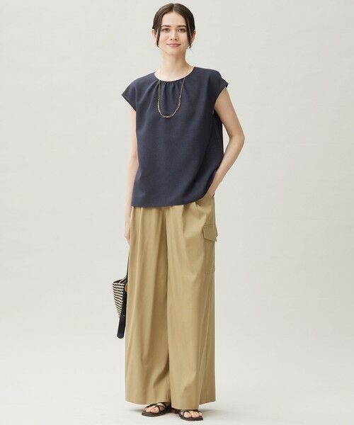 自由区 / ジユウク その他パンツ | 【カタログ掲載・接触冷感・UVカット・洗える】デニムライクボトムフレアワイド パンツ | 詳細5