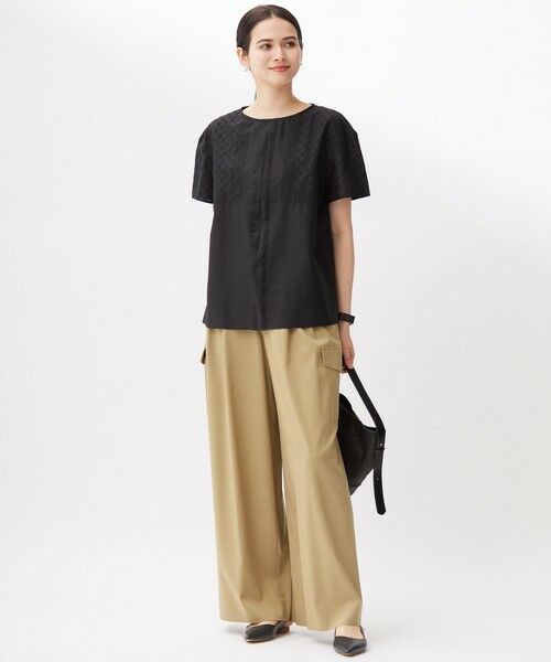 自由区 / ジユウク その他パンツ | 【カタログ掲載・接触冷感・UVカット・洗える】デニムライクボトムフレアワイド パンツ | 詳細6