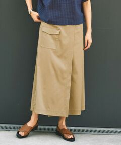 自由区 / ジユウク ミニ・ひざ丈スカート | 【カタログ掲載・接触冷感・UVカット・洗える】デニムライクボトムフレア スカート