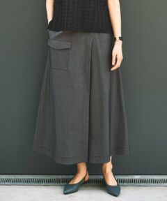 自由区 / ジユウク ミニ・ひざ丈スカート | 【カタログ掲載・接触冷感・UVカット・洗える】デニムライクボトムフレア スカート