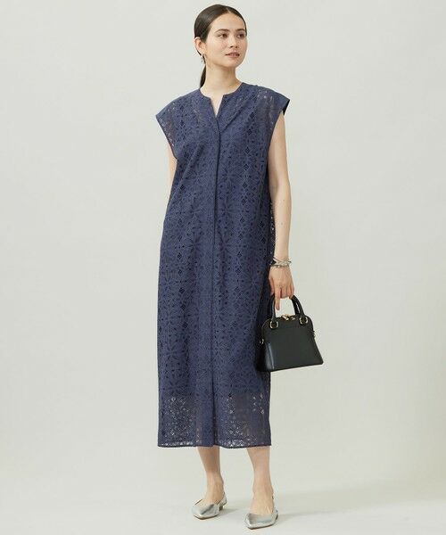 自由区 / ジユウク ロング・マキシ丈ワンピース | 【洗える】フラワータイルレース ワンピース | 詳細1