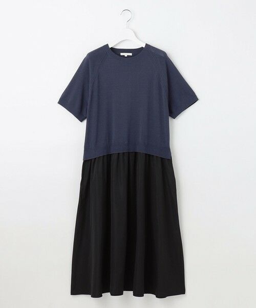 自由区 / ジユウク ロング・マキシ丈ワンピース | 【洗える】タフタコンビ半袖 ワンピース | 詳細3