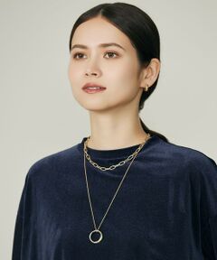 自由区 / ジユウク ネックレス・ペンダント・チョーカー | ダブルチェーンリング ネックレス