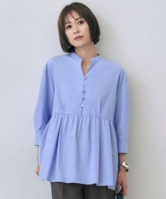 自由区 / ジユウク シャツ・ブラウス | シアーソフトシャンブレーペプラム ブラウス