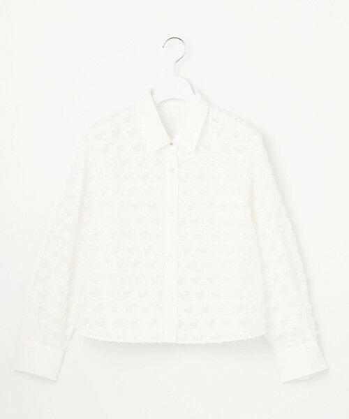 自由区 / ジユウク シャツ・ブラウス | シアージオメトリックジャカードクロップド丈 ブラウス | 詳細2