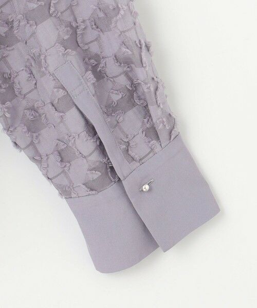 自由区 / ジユウク シャツ・ブラウス | シアージオメトリックジャカードクロップド丈 ブラウス | 詳細12