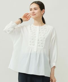 自由区 / ジユウク シャツ・ブラウス | シアージオメトリックジャカードプルオーバー ブラウス