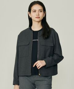 自由区 / ジユウク ブルゾン | ライトブッチャーノーカラー ブルゾン