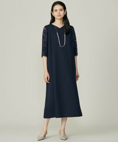 洗える】オパールプリント ワンピース （ロング・マキシ丈