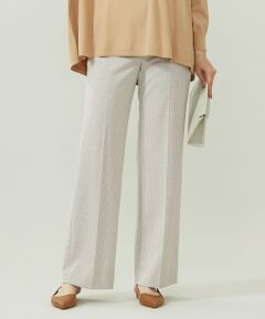 自由区 / ジユウク その他パンツ | TRギャバチェック柄ストレート パンツ