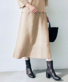 自由区 / ジユウク ミニ・ひざ丈スカート | モールブロッキングニット スカート