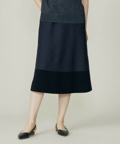 自由区 / ジユウク ミニ・ひざ丈スカート | モールブロッキングニット スカート