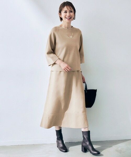 自由区 / ジユウク ミニ・ひざ丈スカート | モールブロッキングニット スカート | 詳細3