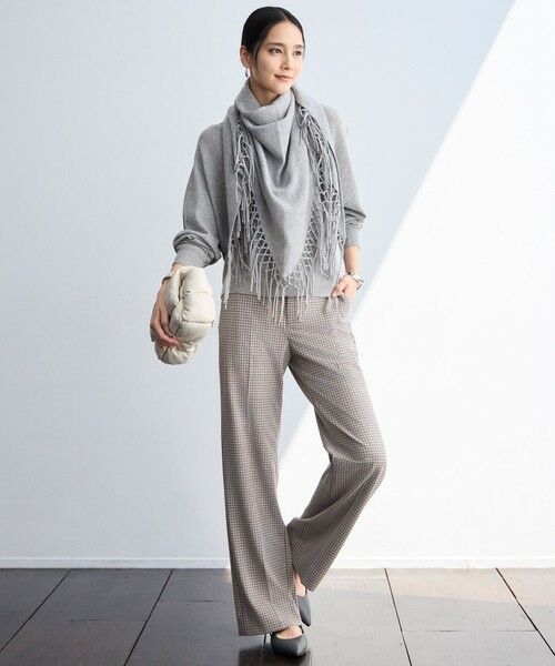 自由区 / ジユウク マフラー・ショール・スヌード・ストール | 【SHIHOさん着用】ファインウールカシミヤフリンジ ストール | 詳細1