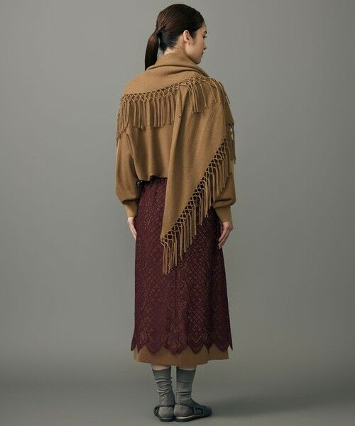 自由区 / ジユウク マフラー・ショール・スヌード・ストール | 【SHIHOさん着用】ファインウールカシミヤフリンジ ストール | 詳細8