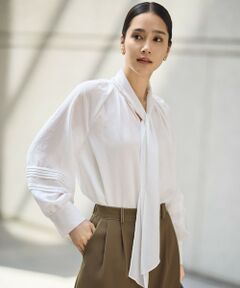 自由区 / ジユウク シャツ・ブラウス | 【カタログ掲載】ソフトスパンビエラボウタイ ブラウス