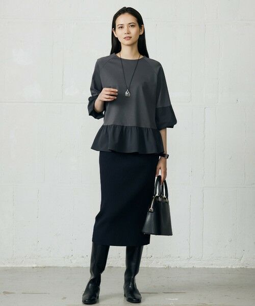 自由区 / ジユウク カットソー | クリアコットンポンチペプラム カットソー | 詳細4