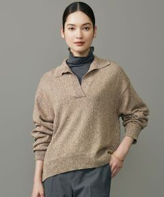 自由区 / ジユウク ニット・セーター | ペーパーウールコットン襟付き ニット