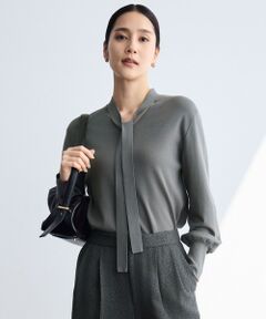 自由区 / ジユウク ニット・セーター | レーヨンストレッチブラウスライク ニット