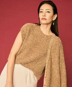 自由区 / ジユウク ベスト | 【カタログ掲載】ラメファンシーツイードニット ベスト