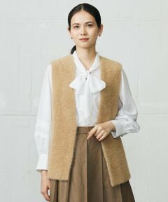 自由区 / ジユウク ベスト | ニットファー ジレ