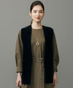 自由区 / ジユウク ベスト | ニットファー ジレ