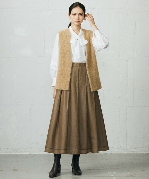 自由区 / ジユウク ベスト | ニットファー ジレ | 詳細1