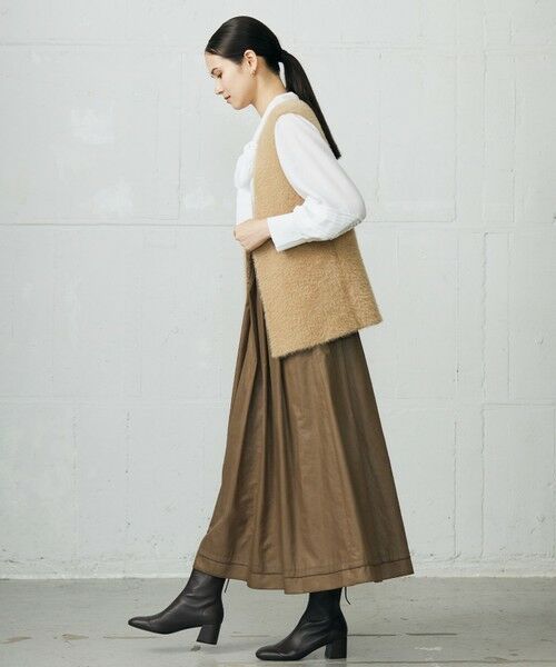 自由区 / ジユウク ベスト | ニットファー ジレ | 詳細2