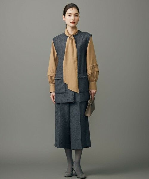 自由区 / ジユウク その他パンツ | 【SHIHOさん着用】ブライトリングツイード2タッククロップド パンツ | 詳細1