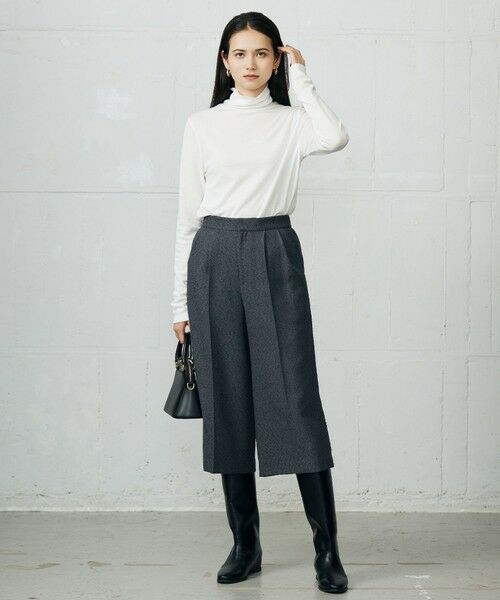 自由区 / ジユウク その他パンツ | 【SHIHOさん着用】ブライトリングツイード2タッククロップド パンツ | 詳細2