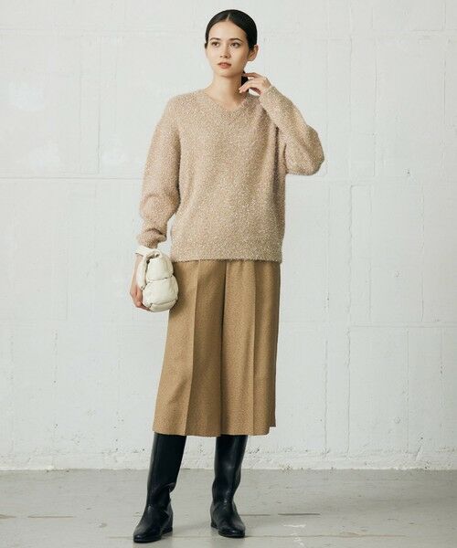 自由区 / ジユウク その他パンツ | 【SHIHOさん着用】ブライトリングツイード2タッククロップド パンツ | 詳細12