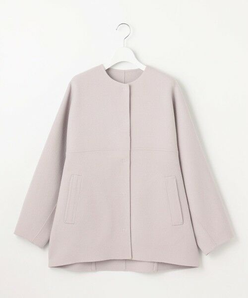 自由区 / ジユウク その他アウター | 【SHIHOさん着用】ウールリバーノーカラー コート | 詳細5